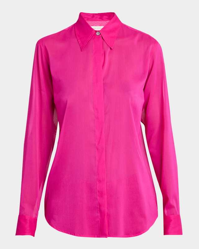 Chowy Silk Button-Down Shirt